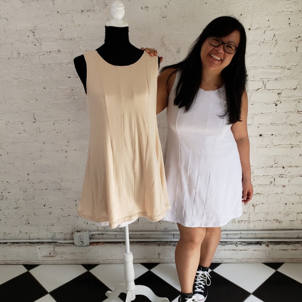 Jennyvi NWT White / Cream Reversible Dress